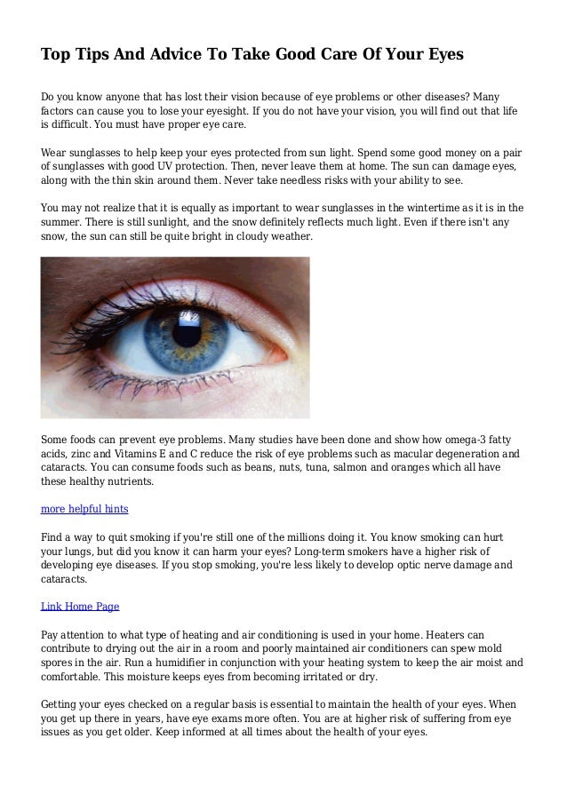 under eye care at home